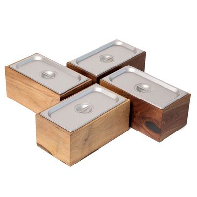 最新の 木製鋼のカウンタータップ 隔離された堆肥箱 キッチン用 食品廃棄物 リサイクル