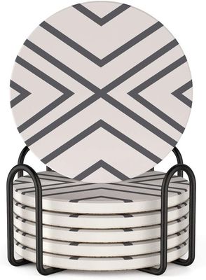 オーダーメイド 丸い 4'6 pcs マルブル塗装 スタンド付き吸い込み石セラミックコースター