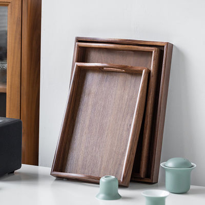 カスタマイズされたロゴ 受け入れられる 手作り 端ノート木 取っ手付き 配給トレイ