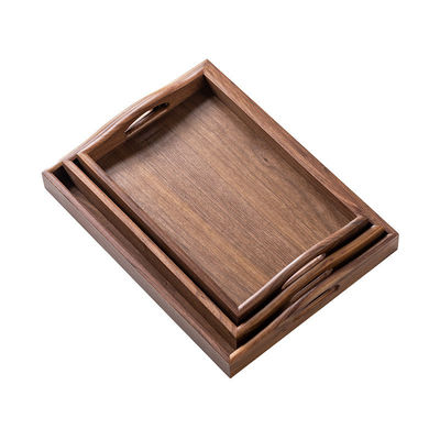 カスタマイズされたロゴ 受け入れられる 手作り 端ノート木 取っ手付き 配給トレイ