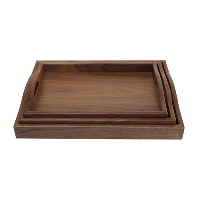 カスタマイズされたロゴ 受け入れられる 手作り 端ノート木 取っ手付き 配給トレイ