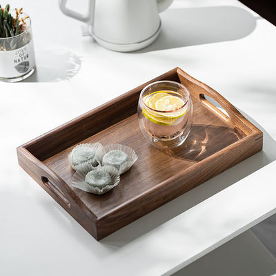 カスタマイズされたロゴ 受け入れられる 手作り 端ノート木 取っ手付き 配給トレイ