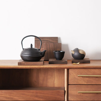 高級スナックと茶のトレイのためのカスタムスクエアウォールナット空白の木製のコースター