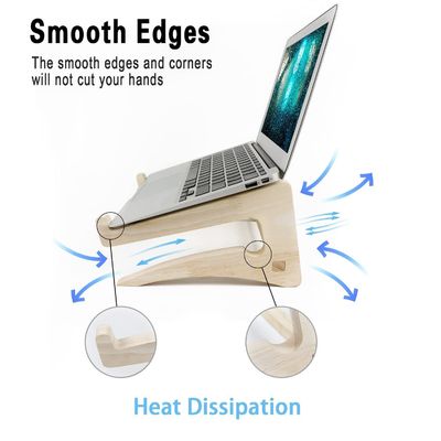 木製のノートパソコンスタンド デスク 11-14 インチ互換式 切り離せるノートブックホルダー マウント