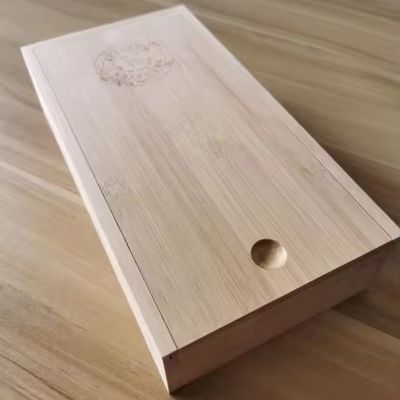 クリスマスの機会にスライド蓋付きの竹の箱を積み木の貯蔵箱を今