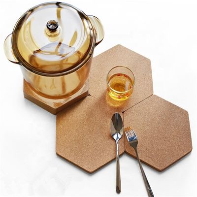 テーブルの装飾用品 必須品 環境に優しい木製カップマット カスタムコルクコースター