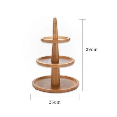 25x39cm カスタマイズされたデザイン オークウッド ビスケットケーキ デザート 午後お茶のスタンド