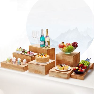 25x39cm カスタマイズされたデザイン オークウッド ビスケットケーキ デザート 午後お茶のスタンド