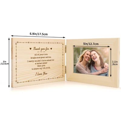 色 印刷 方法 シンプル スタイルの テーブル 画面 用 固木 フォト フレーム