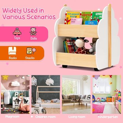 子供用本棚 小児用木製本棚 リビングルームの家具の収納