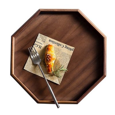 オクタゴン丸形 アカシアノート木 焼印付き 30x20x3cm