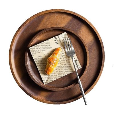 オクタゴン丸形 アカシアノート木 焼印付き 30x20x3cm