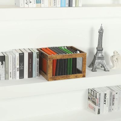 保存のための木製レコードホルダー クラシックキューブレコードオーガナイザー 保存 あなたの要求に応じて