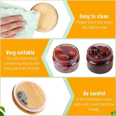 メーソンボトルのための再利用可能な竹缶蓋子 子供用でカスタマイズされたロゴ