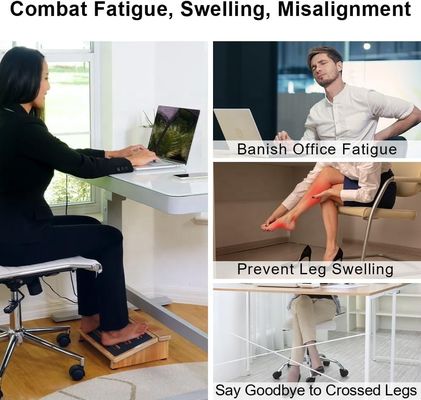 家庭やオフィス用椅子における机の下の姿勢サポートのためのエルゴノミックな木製のステップストール