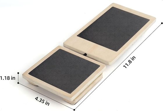 スタックされた木製の平面バランスボード ヨガフィットネスペダル シンプルな色の木製のおもちゃ