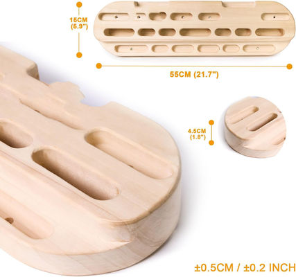 木製のロッククライミングハングボード 手握り強化器 カスタマイズされたアスリートトレーニング
