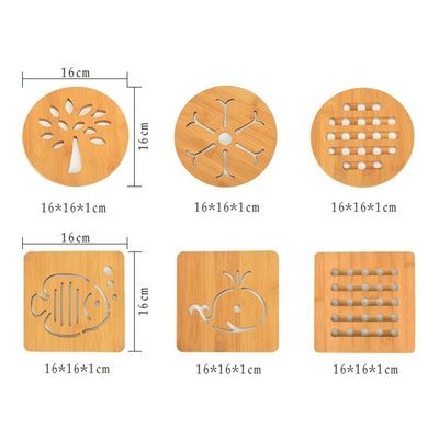 クリエイティブ バンブー プレイスマット カスタマイズ 塗装 木 シンプル カラー ティー カップ と ボウル