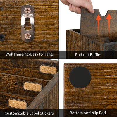 オフィス デスク 専用 デスクトップ 壁マウント ソリューション の ための ダブル レベル MDF メール オーガナイザー