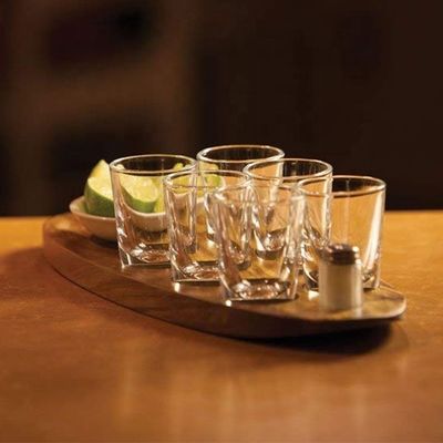 木製 シンプル カラー アカシア 木製 カップホルダー ショット グラス カップ 印刷付き トレイ