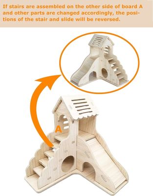 他の小動物のための木製の隠れ家