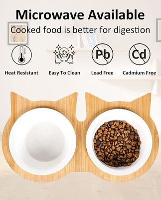 調整可能な木製ペットフードボウル 適用できない電源とペットフィッダーのためのスタンド