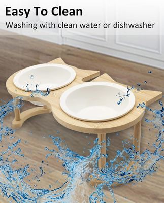 調整可能な木製ペットフードボウル 適用できない電源とペットフィッダーのためのスタンド