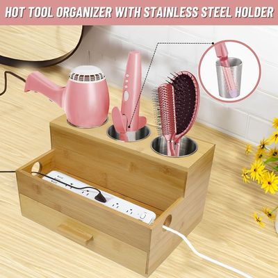 この浴室用アクリル製ヘアスタイリング製品オーガナイザーでカウンタースペースを最大化してください