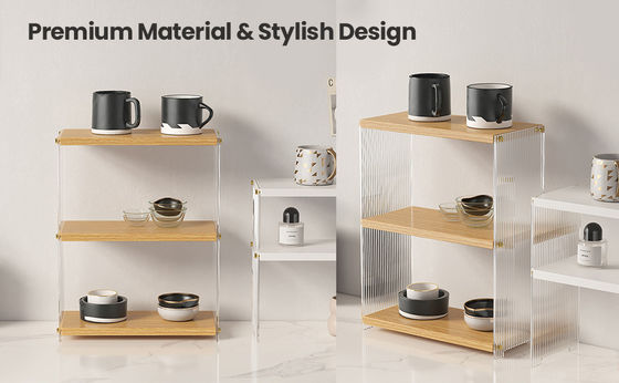 金属と木材 3 階立 虚栄心棚 机台 寝室用 浴室 貯蔵庫