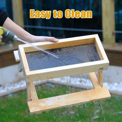 手作り チキンテーブル ペットボウルのための木のピクニックテーブル