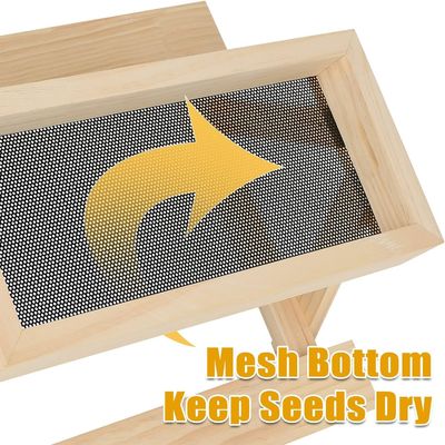 手作り チキンテーブル ペットボウルのための木のピクニックテーブル