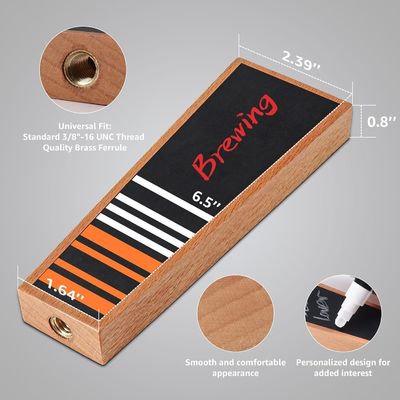 カスタマイズ可能なチャックボード バーとレストランのビールタップハンドル ロゴが含まれています