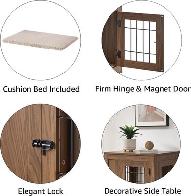 木製家具 スタイル 犬の檻 現代の装飾 オーダーメイド ペットハウス サイドテーブル ナイトスタンド