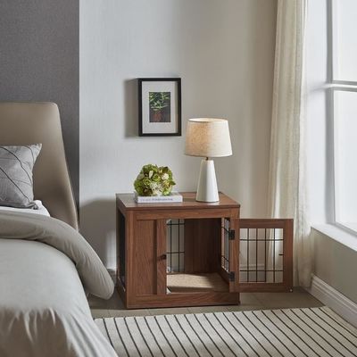 木製家具 スタイル 犬の檻 現代の装飾 オーダーメイド ペットハウス サイドテーブル ナイトスタンド