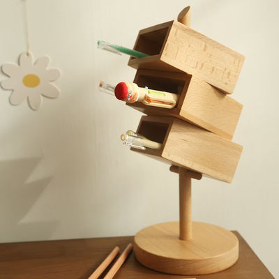 オクタゴナル デスク オーガナイザー NBeech 木 ブラック ウォールナット 兼用 デスク 組織