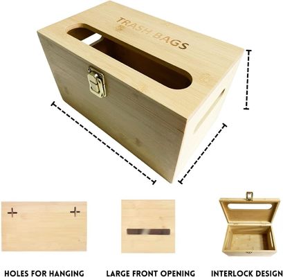 分類 折りたたみのないラック バンブーバッグ ディスペンサー ゴミ袋 壁掛け