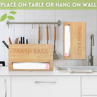 分類 折りたたみのないラック バンブーバッグ ディスペンサー ゴミ袋 壁掛け