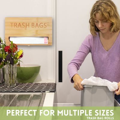 分類 折りたたみのないラック バンブーバッグ ディスペンサー ゴミ袋 壁掛け