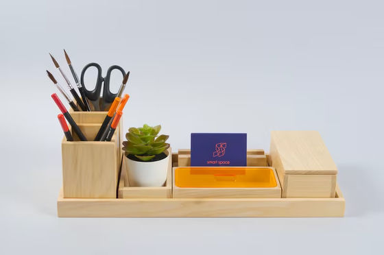 オーダーメイド 木製 デスクトップ アクセサリー セット 男性のオフィス 組織のための完璧な贈り物