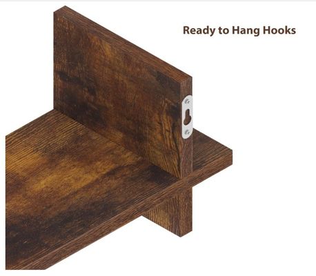 202408 セット 3 木製 浮遊棚 壁掛け棚