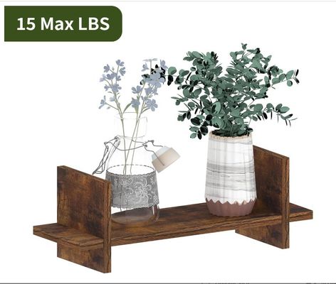 202408 セット 3 木製 浮遊棚 壁掛け棚