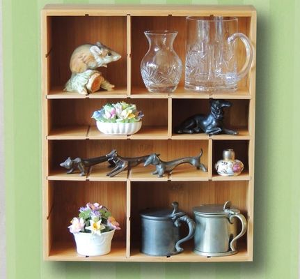 キッチン エッセンシャル バンブー 木製 スピースラック シェードボックスと調整可能な浮き棚