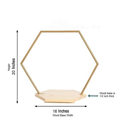 オーダーメイド 六角木製ケーキスタンド 金属枠 竹とナッツ 割引