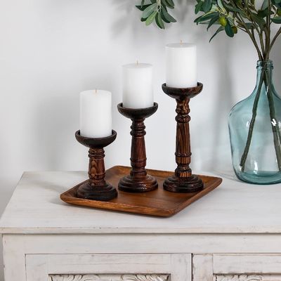 家庭装飾 結婚式用 木製キャンドルスタンド デザイン 手作り