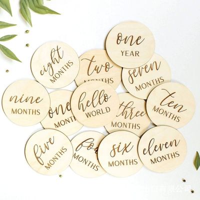 カスタムサイズ 複合材 ベビー 月間マイルストーンカード 新生児の誕生発表に最適