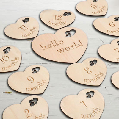 赤ちゃんの月間マイルストーンカード 13点 新生児プレゼントセット 初年の成長道具