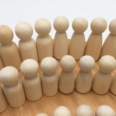 塗らない木製のペグドール 家庭用DIYおもちゃ 工芸品と彫刻 オーダーメイドサイズ受付