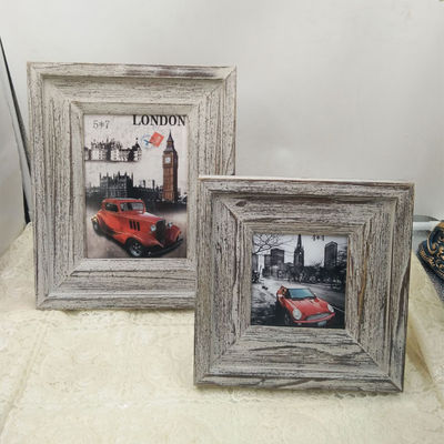 木製の絵画枠 4 " 6 " 7 " カスタム 田舎風 手彫り シンプルな色