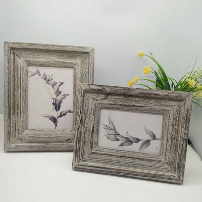 木製の絵画枠 4 " 6 " 7 " カスタム 田舎風 手彫り シンプルな色