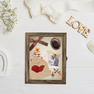 写真と記憶を保存するための保護の影箱ディスプレイケース 25.4x20.3x56